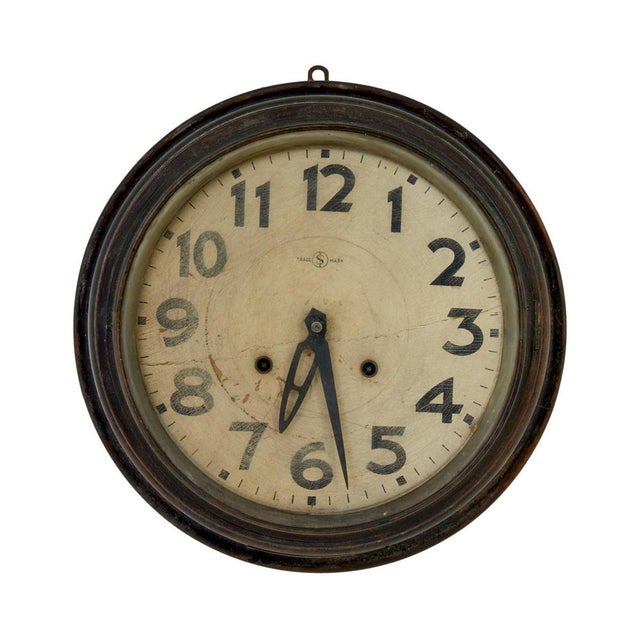 Vintage Japanese Trade S Mark Tokyo Wall Clock, 1920s | Chairish
