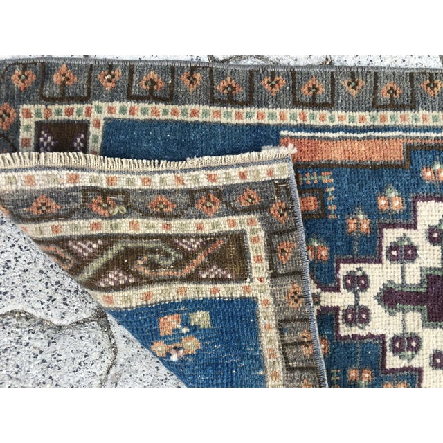 1960s 1960s Vintage Handmade Rug For Sale - Image 5 of 6