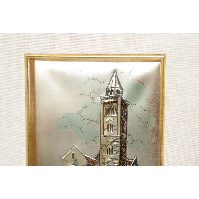Metal Late 20th Century Italian 'La Cattedrale, Trani' Sterling Silver Relief Wall Art For Sale - Image 7 of 12