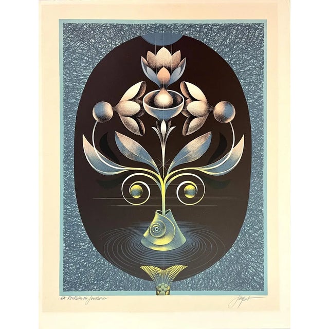 Pierre Jacquot, Fountain of Youth, Original Lithograph For Sale