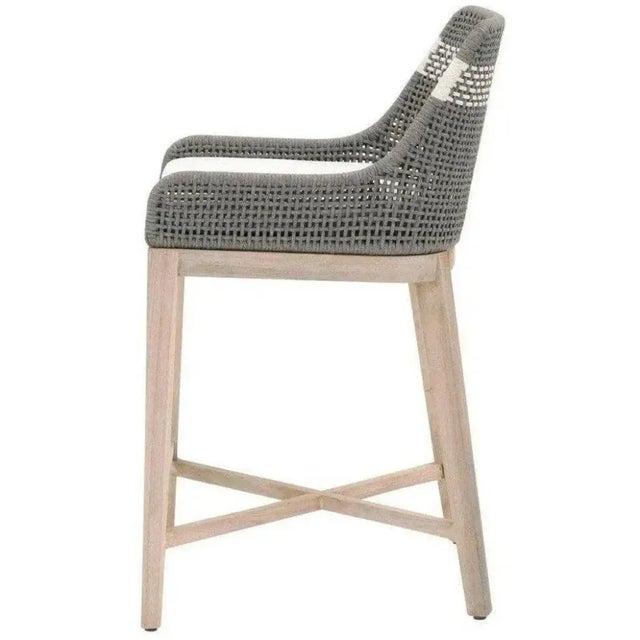Tapestry Olefin Fabric Outdoor Counter Stool by Essentials for Living For Sale - Image 4 of 6