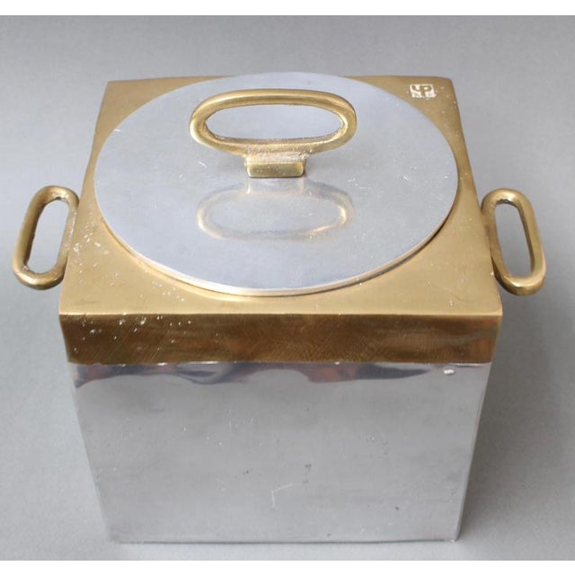 Brutalist Style Aluminum and Brass Ice Bucket by David Marshall, 1980s For Sale - Image 18 of 18