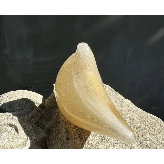 Venice Pigeon Figurine in Golden Glass from Barovier & Toso, 1950s For Sale - Image 9 of 18