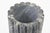 Early 21st Century Marble Ribbed Column Vases in Gray and White Veining Pair Of, Italy For Sale - Image 5 of 6