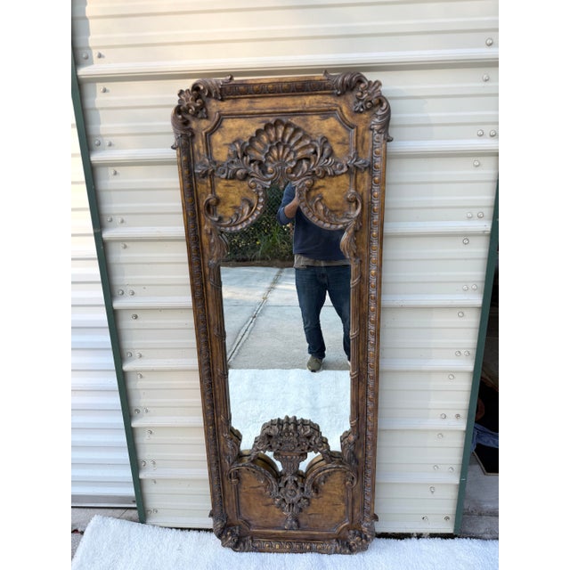La Barge Vintage Italian Rococo-Style Carved Mirror by La Barge For Sale - Image 4 of 13