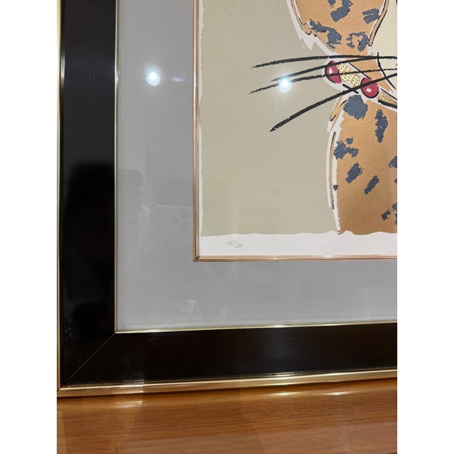 1980s 1980s David Croland “Cheetah Woman” Signed Limited Edition Serigraph 105/300 For Sale - Image 5 of 8