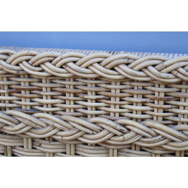 Headboard in Bamboo Wicker by Tommaso Barbi, 1970s, in Very Good conditions. Designed 1970 to 1979 This piece is...