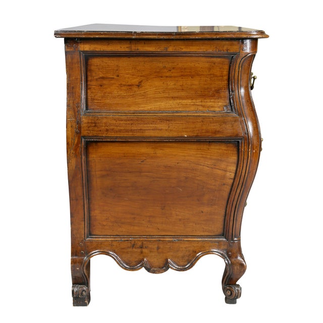 Louis XV Provincial Fruitwood Bombe Commode For Sale - Image 12 of 13