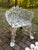 White Cast Iron Grapevine Antique Victorian Outdoor Garden Furniture Suite-Set of 5 For Sale - Image 11 of 13