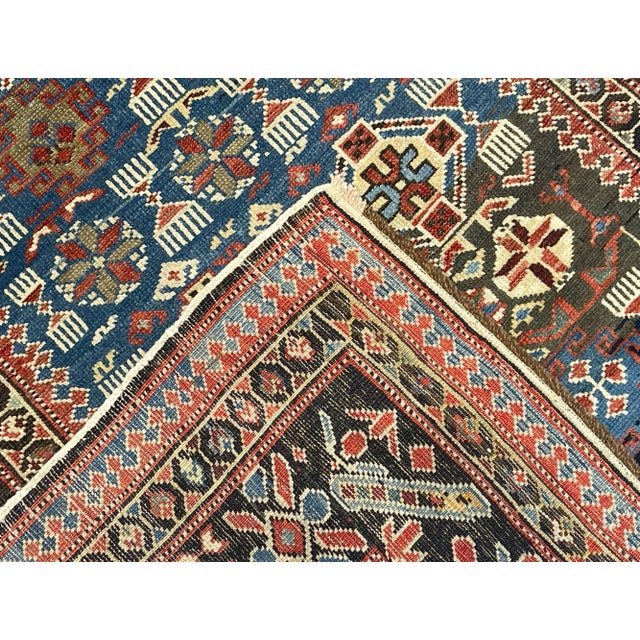 Textile Antique Caucasian Kuba Rug 3’10" X 6’3” For Sale - Image 7 of 7