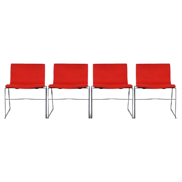 Chairs by Massimo & Lella Vignelli for Knoll, 1980s, Set of 4 For Sale