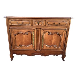 Vintage French Fruitwood Country Buffet For Sale