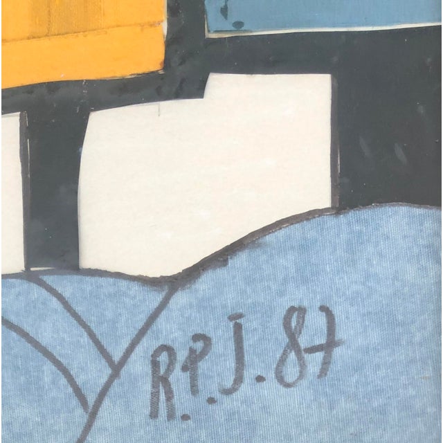 RPJ, Architecture, 1987, Collage & Mixed Media on Paper, Framed For Sale - Image 3 of 9