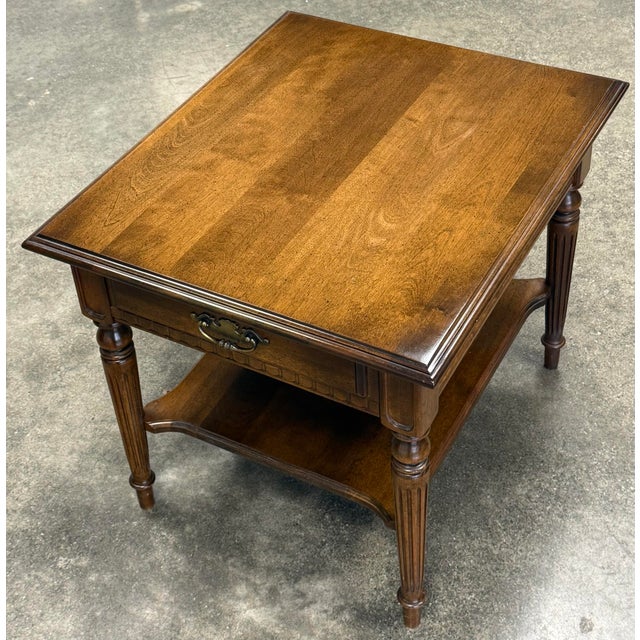 Brown Ethan Allen Classic Manor Solid Maple End Tables / Nightstands For Sale - Image 8 of 12