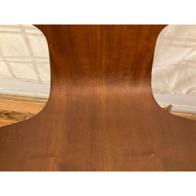 Very Rare Set: Arne Jacobsen Grand Prix Teak Dining Set by Fritz Hansen — 3 Chairs + Matching Solid Teak Table (1964-1965, All Fh Stamped) For Sale - Image 9 of 16