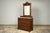 Brown 19th Century French Napoleon III Bamboo Dresser With Carrara Marble and Mirror For Sale - Image 8 of 18