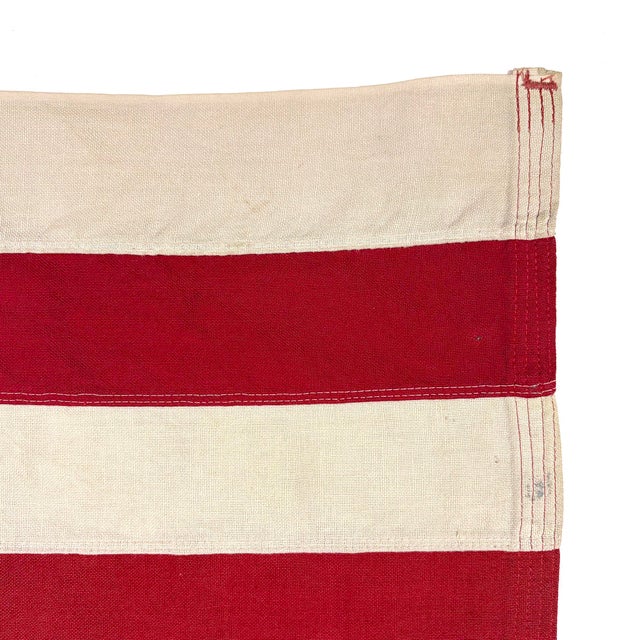 Textile Vintage Cotton Embroidered Bennington 76 American Flag For Sale - Image 7 of 7