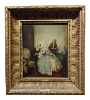 Alfred De Dreux 19th Century Woman in a French Interior -Oil Painting