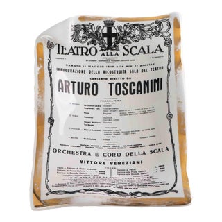 Vintage Fornasetti Arturo Toscanini Ceramic Tray For Sale