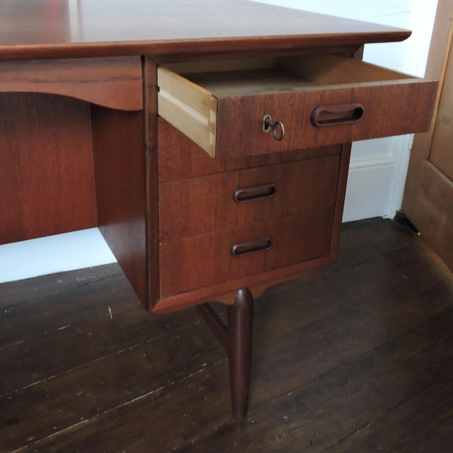 Wood Mid-Century Danish Teak Desk, 1960s For Sale - Image 7 of 8