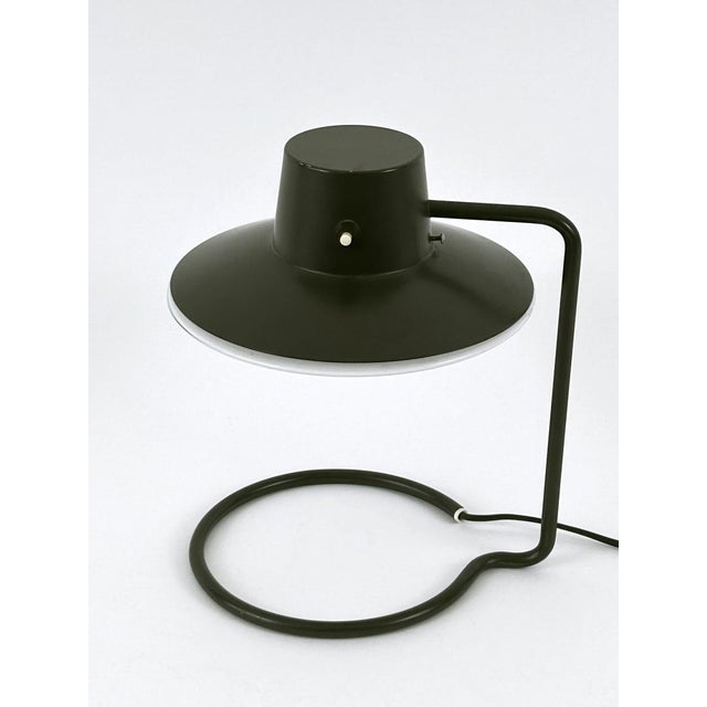 Louis Poulsen Early Dark Brown Oxford Table Lamp by Arne Jacobsen for Louis Poulsen, 1960s For Sale - Image 4 of 18