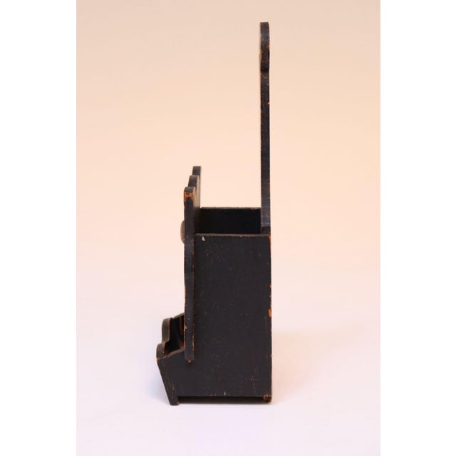 Vintage Outsider Art Carved "Cat" Matchbook Holder For Sale - Image 4 of 12