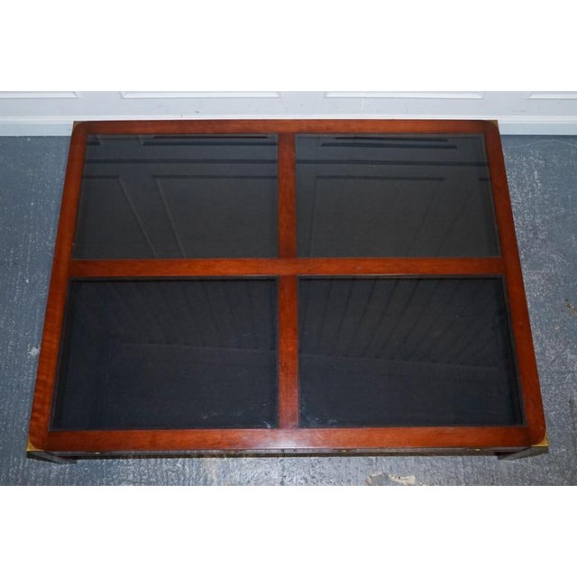 Very Large Coffee Table with Inlaid Glass Panels from Kennedy Harrods For Sale - Image 6 of 18