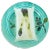 19th Century French Majolica Luneville Turquoise Asparagus Plate For Sale