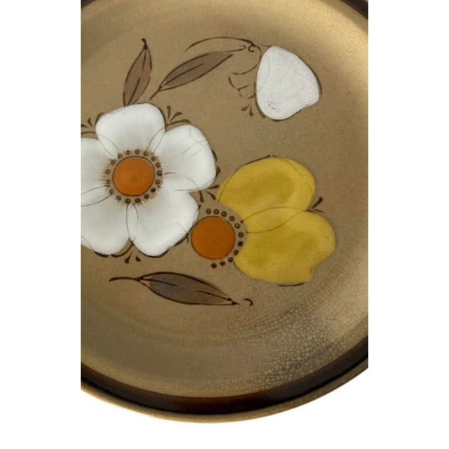 Vintage Hearthside Dogwood Dinner Plates Stoneware Japan Hand Painted - Set of 6 For Sale - Image 9 of 12