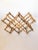Mid-Century Modern Vintage Burnt Tortoise or Scorched Bamboo Collapsable 8 Bottle Wine Rack For Sale - Image 3 of 9
