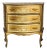 Vintage Florentine Serpentine Commode - Ivory & Gold Chest of Drawers For Sale