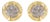 14K Yellow Gold Plated .925 Sterling Silver 1.0 Cttw Round Brilliant Cut Diamond Solitaire Milgrain Stud Earrings, A Pair For Sale