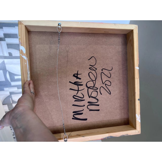 Red Mirtha Moreno, Acrylic Painting on Panel by Mirtha Moreno titled “Circus Sphere III” 2022 For Sale - Image 8 of 11