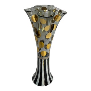 Vintage 1980s Mackenzie Childs Vase For Sale
