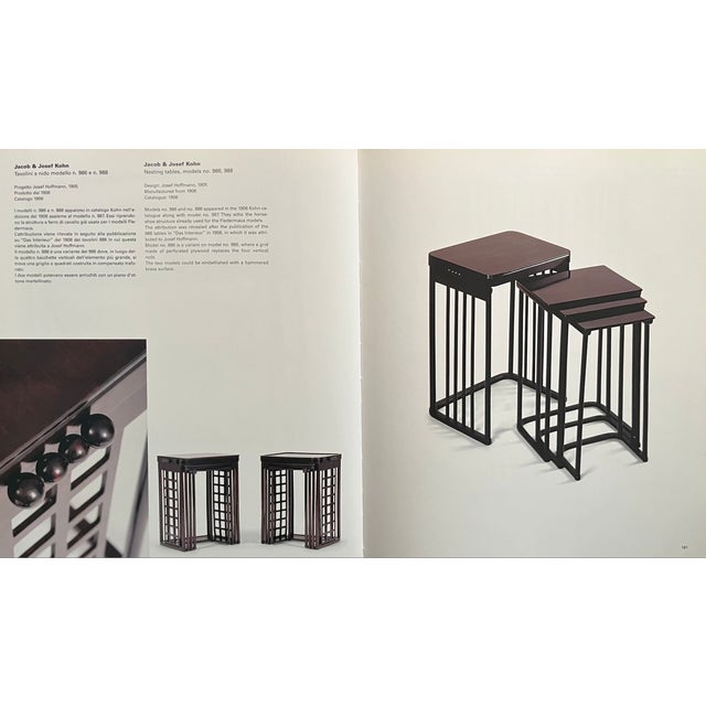 1980s Art Nouveau Nesting Table Set after 1905 Design by Prof. Josef Hoffmann, Vienna, c.1980, Set of 4 For Sale - Image 5 of 18