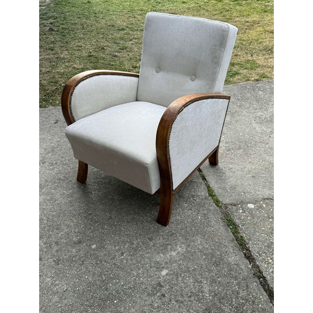 Vintage Art Deco Hungarian Armchair, 1930s For Sale - Image 6 of 9