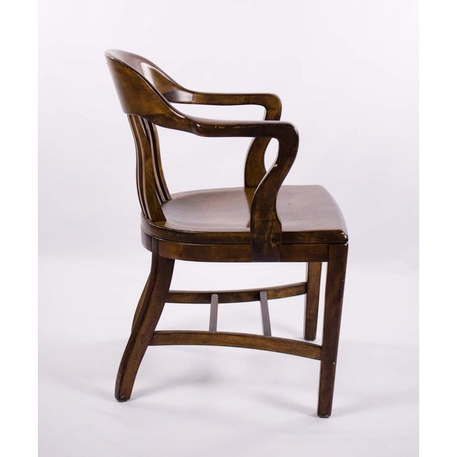 Vintage MidCentury B. L. Marble Chair Company Walnut Bank of England