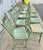 Green Set of 9 Antique Pennsylvania Thumb Back Chairs in Original Paint For Sale - Image 8 of 9