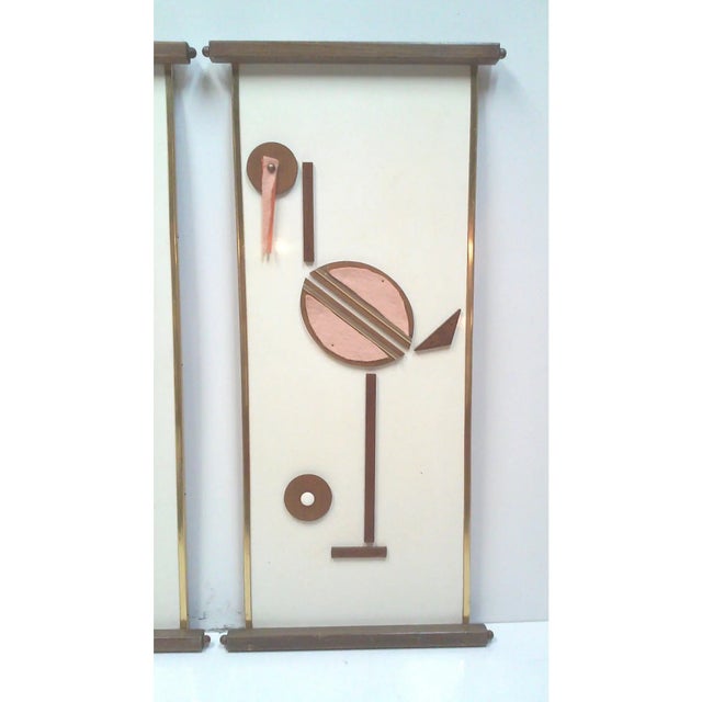 Mid-Century Flamingo Storck Ostrich Wall Art-a Pair For Sale In Detroit - Image 6 of 10