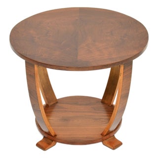 Art Deco Figured Walnut Occasional Side, 1930s For Sale