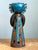 Metal Vintage Hand Painted Ceramic Figurine Candlestick For Sale - Image 7 of 12