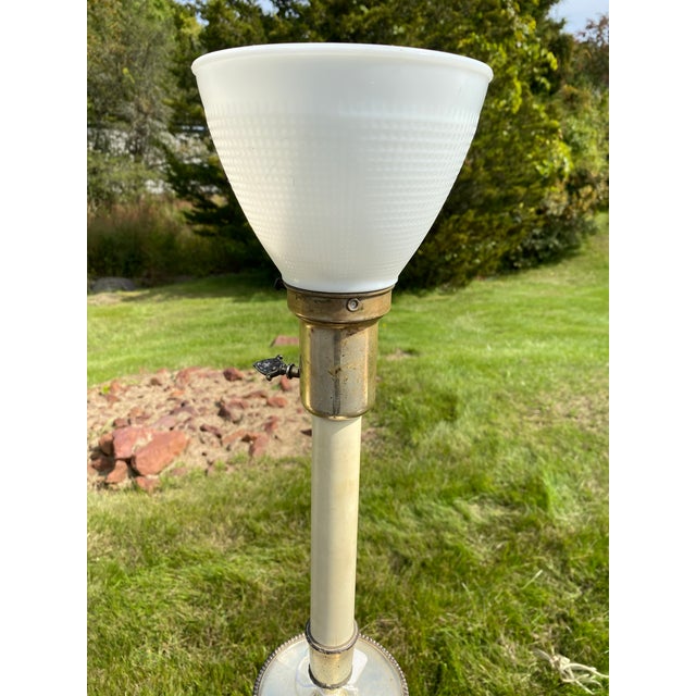 English Regency Floor Lamps with Tables - a Pair For Sale - Image 4 of 11