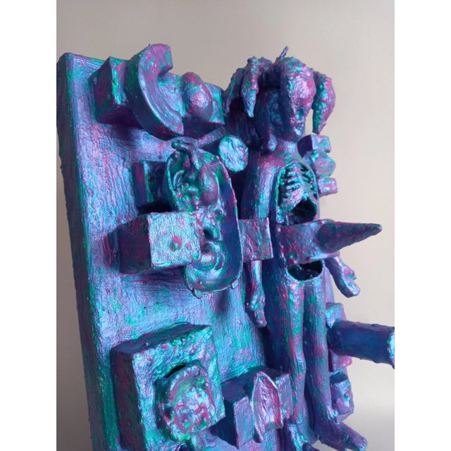 Contemporary Relief Sculpture Painting by Diane Grant For Sale - Image 4 of 12