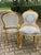 Pair of Vintage 1950s French Louis XVI Side Chairs – Gilded Beechwood & Elegant Damask Upholstery For Sale - Image 4 of 9