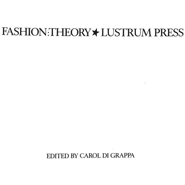 Paper "Fashion: Theory" 1980 DI Grappa, Carol For Sale - Image 7 of 12