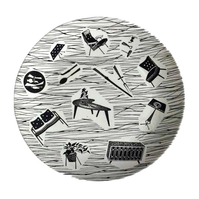 Mid-Century Ceramic Plate from Homemaker For Sale