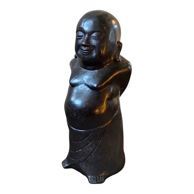 Late 19th Century Bronze Chinese Buddha Sculpture For Sale