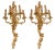Metal 20th Century French Gilded Bronze Ormolu Wall Lights, Set of 2 For Sale - Image 7 of 18