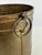 Rustic European Vintage Patinated Brass Planter With Shell Medallion & Ring Handles For Sale - Image 3 of 10