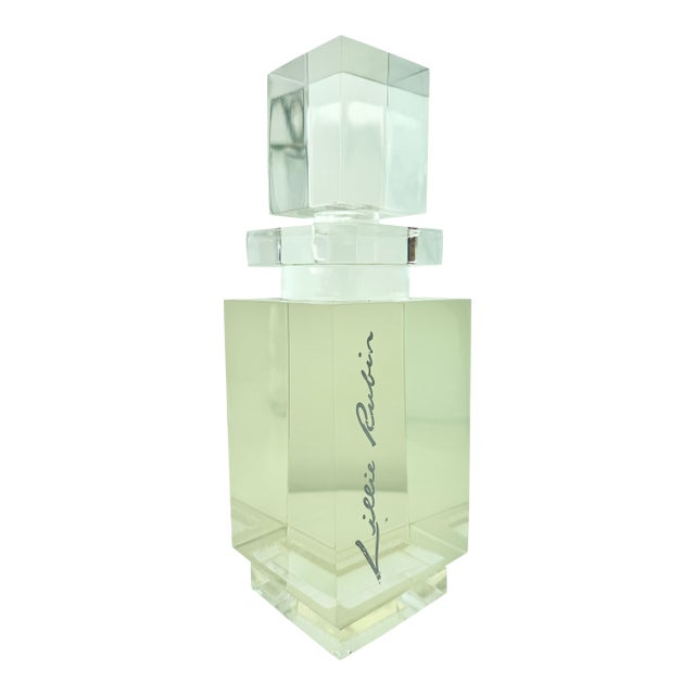 Large Lucite Perfume Bottle From Lillie Rubin For Sale